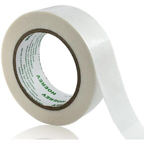 Hoerev Removal Translucent Double-Sided Tape - Reusable, Damage-Free, No Residue – Your Ideal Solution for Poster Hanging, Window Display, and Glass，3/4" x28y, 19mmx25m