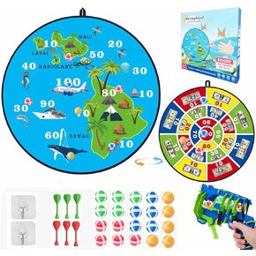 29inch Large Dartboards Sticky Games - 29" Kids Dart Board with 20 Sticky Balls & 6 Darts Indoor Outdoor Fun Party Game Toys Birthday Gifts for Age 3+ Boys Girls