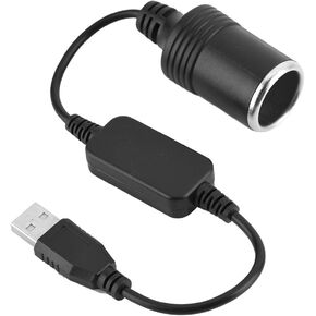 Zerone USB Port to 12V Car Cigarette Lighter Socket Female Converter Adapter Cord Fit for Driving Recorder, Electronic Dog, Car Charger