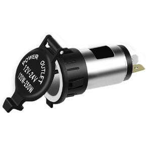 Cigarette Lighter Socket, Universal 12V 120W Car Cigarette Lighter Automotive Replacement Splitter Power Adapter Waterproof Plug Outlet Socket Parts for Car Boat Tractor Motorcycle by Golden^Li in Saudi Arabia