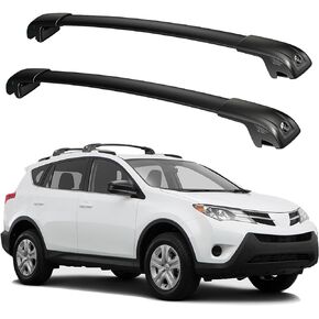 100KG/220LBS Soruci Car Roof Rack Cross Bars for 2013-2018 Toyota RAV4 with Anti-Theft Lock, for Rooftop Basket Cargo Carrier Bag Luggage Kayak Canoe Bike Snowboard Skiboard Large Holding Capacity
