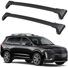 Car Roof Rack Cross Bars for Cadillac 2020-2024 XT6 with Lock, Aluminum Cross Bar for Rooftop Cargo Carrier Luggage Kayak Canoe Bike Snowboard