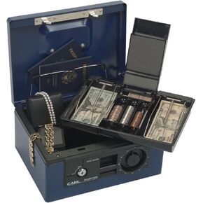 صندوق نقود مزدوج التحمل من كارل، متوسط، أزرق in Kuwait