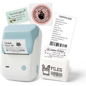 LMASBLTER B1 Label Makers - Barcode Label Printer Bluetooth Portable Thermal Printer for Small Business, Address, Logo, Clothing, Jewelry, Retail, Mailing, Sticker Printer for Phones & PC, Black