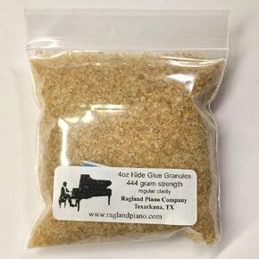 4oz Hide Glue Granules/Crystals 444 Gram Strength Regular Clarity