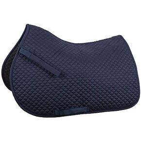 Back on Track Mathilda English All Purpose Saddle Pad Horse, Navy Blue