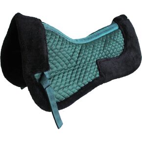 CHALLENGER 23" x 22" Horse English Saddle Contoured Quilted Fleece Lined Half Pad 72130v