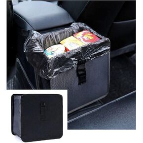 Miytsya 1 PC Hanging Car Trash Bag Can Premium Waterproof Litter Garbage Bag Organizer 22 * 22 * 14.5CM Red