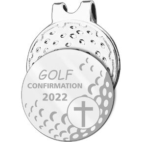 Stainless Steel Golf Ball Marker with Magnetic Hat Clip, 2022 Confirmation Gift for Men