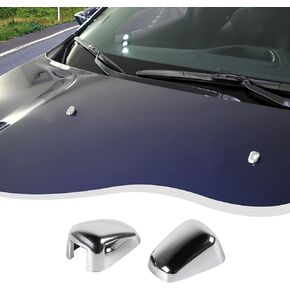 Carbon Fiber Front Windshield Washer Wiper Spray Nozzle Trim Cover for 2011-2015 Jeep Patriot/2008-2015 Jeep Compass/2011-2020 Jeep Grand Cherokee/2014-2020 Jeep Cherokee