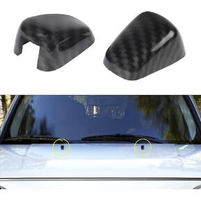 Carbon Fiber Front Windshield Washer Wiper Spray Nozzle Trim Cover for 2011-2015 Jeep Patriot/2008-2015 Jeep Compass/2011-2020 Jeep Grand Cherokee/2014-2020 Jeep Cherokee
