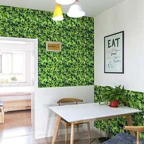 Faux Stone Grass Wallpaper Peel and Stick PVC Removable Self-Adhesive Kitchen Wall Decor, 32.8 Ft X 17.9 inch