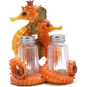 Hodao Sea Turtle With Salt and Pepper Shaker Figurines Decorations Turtle Set with Holder Figurine for Beach Bar or Tropical Kitchen Decor Turtle Table Decorations by Home Gifts (Turtle)