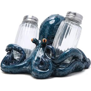 Hodao Sea Turtle With Salt and Pepper Shaker Figurines Decorations Turtle Set with Holder Figurine for Beach Bar or Tropical Kitchen Decor Turtle Table Decorations by Home Gifts (Turtle)