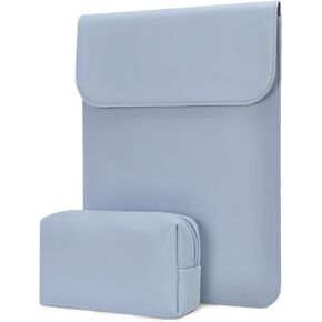 MOSISO Laptop Sleeve Compatible with MacBook Air 13 M3 A3113 M2 A2681 M1 A2337 A2179 A1932/Pro 13 M2 M1 A2338 A2251 A2289 A2159 A1989 A1706 A1708, Faux Suede Leather Case with Small Bag, Apricot