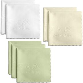 Eco-friendly microfiber cleaning cloths for glasses, 50% biodegradable - 7pc 7.7x7.5 inches