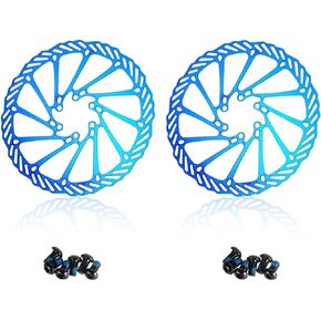 CNC Bike Disc Brake Rotor 160mm，Bicycle Disc Brake Rotor 160mm With Bolts For MTB Mountain Bike，Colorful