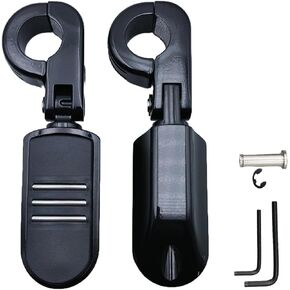 SYZMTZY Highway peg,1.25" 32MM Highway Footpegs Crash Bar Foot Rests Universal fits for Harley Davidson Softail Dyna Sportster Honda Kawasaki Suzuki Yamaha Indian Victory w/ 1-1/4" Engine Guard