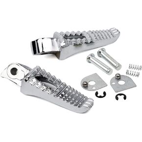 Motorcycle Rear Foot Pegs for Honda Grom MSX125 Motorcycle Footrest Mini Bike Footpeg Silver 2 pack Accessories