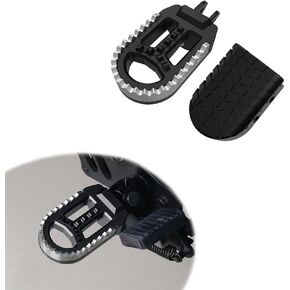 Xitomer Stainless + Rubber Motorcycle Bike Foot Pegs, Fit for DR650 2024 2023 2022 DR650 2021 2020 1994-2024, Motorcycle Footrest Wide Fat Foot Pegs Footpeg Footrest