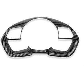 Carbon Fiber Style Car Steering Wheel Handle Frame Cover Interior Steering Button Panel Cover Molding Protective Sticker Compatible with Hyundai Elantra CN7 Tucson NX4 Santa Cruz Accessories