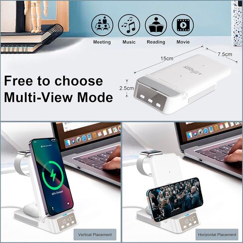 Wireless Charging Station, Compatible with Samsung Phones, Samsung Watch, Samsung Buds, 4 in 1 Wireless Charger Stand with 18W Fast Adapter ＆ 3FT USB C Cable (Black) in Saudi Arabia