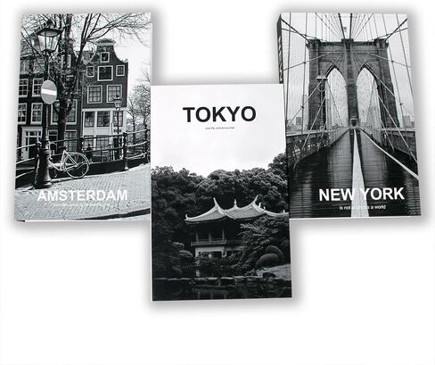 City-Inspired Designer Books Decor Set of 3 | London, New York, Paris - Landmarks | Modern Stylish Fake Books for Decoration, Coffee Table, and Bookshelf (City Design), DBM2LNYP in Saudi Arabia