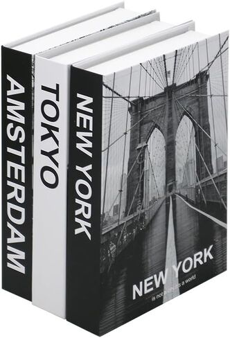 City-Inspired Designer Books Decor Set of 3 | London, New York, Paris - Landmarks | Modern Stylish Fake Books for Decoration, Coffee Table, and Bookshelf (City Design), DBM2LNYP in Saudi Arabia