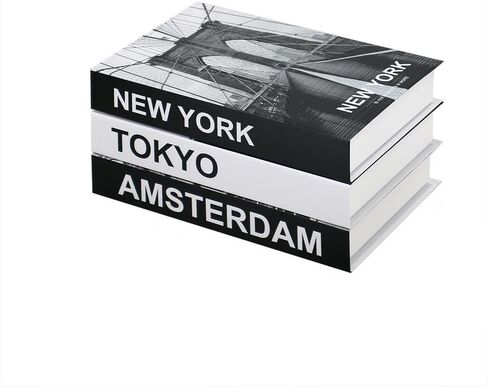 City-Inspired Designer Books Decor Set of 3 | London, New York, Paris - Landmarks | Modern Stylish Fake Books for Decoration, Coffee Table, and Bookshelf (City Design), DBM2LNYP in Saudi Arabia