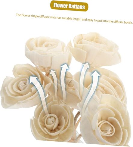 10 قطع من أعواد ناشر الزيوت العطرية الوردية، أعواد ناشر الزهور، أعواد ناشر العطر، عبوات القلم، عصا ناشر القصب، عصا زهرة إينيس، ناشر رائحة العلاج العطري، عصا الروطان in Kuwait