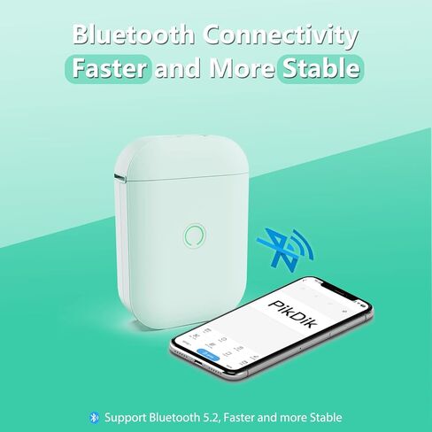 صانع ملصقات صغير محمول - آلة صنع الملصقات مع طابعة ملصقات الشريط لوضع العلامات على الجرار وصناديق تنظيم المنزل والمكتب المتوافقة مع iPhone Android USB القابلة لإعادة الشحن وسهلة الاستخدام، أخضر in Kuwait