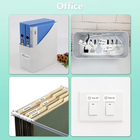 صانع ملصقات صغير محمول - آلة صنع الملصقات مع طابعة ملصقات الشريط لوضع العلامات على الجرار وصناديق تنظيم المنزل والمكتب المتوافقة مع iPhone Android USB القابلة لإعادة الشحن وسهلة الاستخدام، أخضر in Kuwait