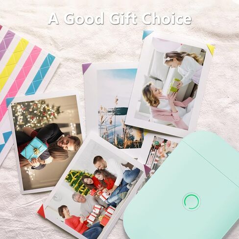 صانع ملصقات صغير محمول - آلة صنع الملصقات مع طابعة ملصقات الشريط لوضع العلامات على الجرار وصناديق تنظيم المنزل والمكتب المتوافقة مع iPhone Android USB القابلة لإعادة الشحن وسهلة الاستخدام، أخضر in Kuwait