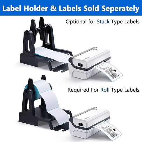 طابعة Rongta عالية السرعة 4 × 6 ملصقات شحن تجارية طابعات باركود حرارية تجارية متوافقة مع Windows وMAC لـ Office Home Ebay، Amazon، FedEx، Shopify، RP420 أبيض (أبيض) in Kuwait