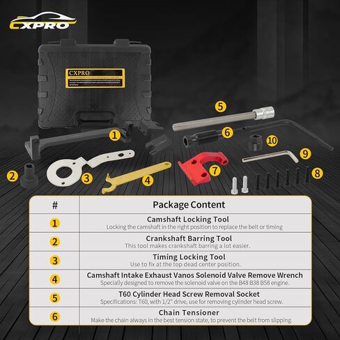 Engine Timing Tool Set, Engine Camshaft Alignment Timing Tool Set Fit for BMW Mini B38 A15 A12 B48 A20 B58 in Kuwait