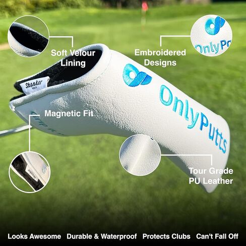 غطاء مضرب الجولف المضحك من شانكر - غطاء على شكل مطرقة أو شفرة من OnlyPutts - هدية نكتة مثالية للاعبي الجولف - فكرة هدية مبتكرة ومضحكة للجولف in Kuwait