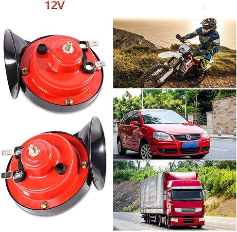 بوق قطار عالي الصوت، بوق حلزون كهربائي 12 فولت، بوق سيارة مقاوم للماء للدراجة النارية، صوت هائج مزدوج للدراجات النارية in Kuwait