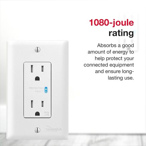 Rocketfish- in-Wall Outlet Surge Protector in Kuwait
