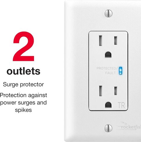 Rocketfish- in-Wall Outlet Surge Protector in Kuwait