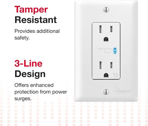 Rocketfish- in-Wall Outlet Surge Protector in Kuwait