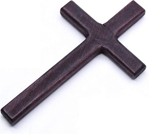 صليب خشبي مسيحي لتزيين الحائط، صلبان صلاة محمولة باليد، هدية مسيحية بحجم كف اليد 4.7 ساعة، مع حقيبة مخملية in Saudi Arabia