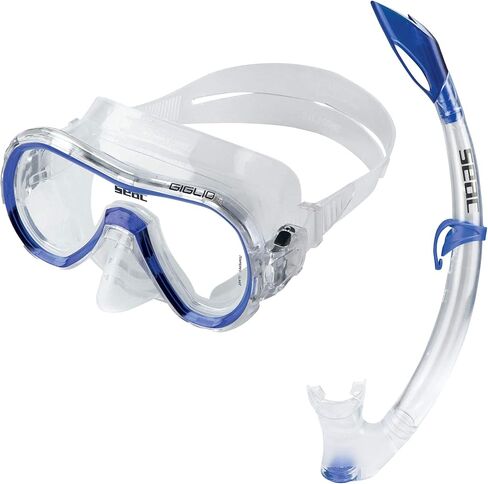 Seac Set Giglio Dry Valve, Snorkeling Set with Underwater Mask and Snorkel in Saudi Arabia