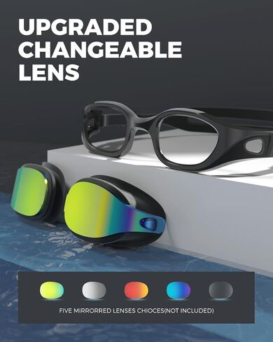 OMID Swim Goggles, P3 Anti-Fog Swimming Goggles for Men Women Anti-UV Goggles in Saudi Arabia