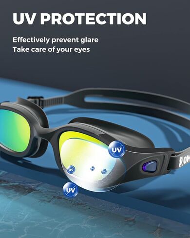 OMID Swim Goggles, P3 Anti-Fog Swimming Goggles for Men Women Anti-UV Goggles in Saudi Arabia