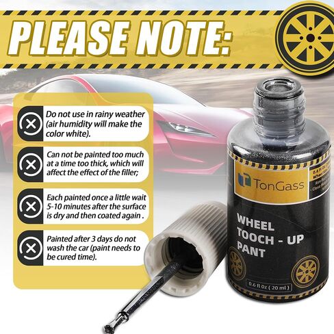 TonGass 0.6 Fl Oz (20ml) Gunpowder Grey Wheel Rim Touch Up Paint for Tesla 21-23 Model 3 Car Rim Paint Touch Up Car Rim Scratch Repair Kit for Tesla Touch Up Paint Wheel Curb Rash Paint Rim Repair Kit in Saudi Arabia