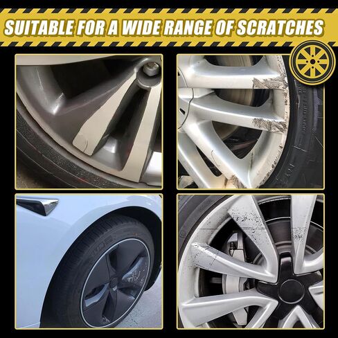 TonGass 0.6 أونصة سائلة (20 مل) طلاء حافة عجلة رمادي معدني داكن لطراز Tesla Y/3 طلاء حافة السيارة طقم إصلاح الخدوش لحافة السيارة من أجل طقم إصلاح حافة الطلاء لعجلة الطلاء Tesla Touch Up in Kuwait