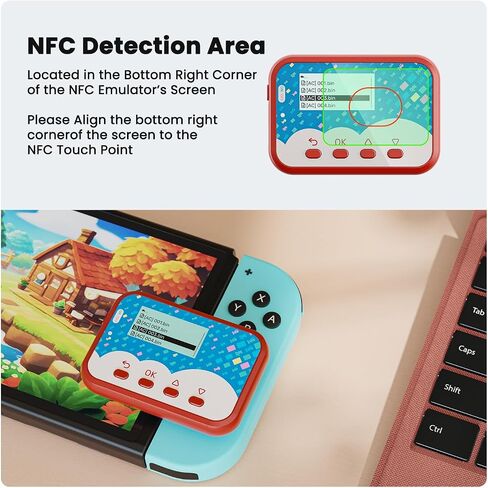 NFC Emulator, NFC Tag, Store up to 3000 NFC Data, with Auto UID Unlimited Scan, 1.2" Screen, Physical Button, Rechargeable Battery, Compatible with 50+ Games (Green) in Saudi Arabia