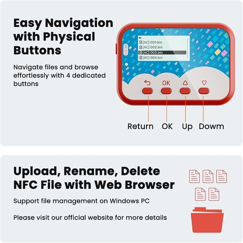NFC Emulator, NFC Tag, Store up to 3000 NFC Data, with Auto UID Unlimited Scan, 1.2" Screen, Physical Button, Rechargeable Battery, Compatible with 50+ Games (Green) in Saudi Arabia