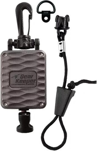 Hammerhead Industries Gear Keeper Aluminum Standard CB Mic Retractor RT4A-4112-G | CB Radio and Retractable Keychain | Heavy Duty Badge Reel W/Adjustable Mic Lanyard and Hardware Mounting Kit | Gray in Saudi Arabia