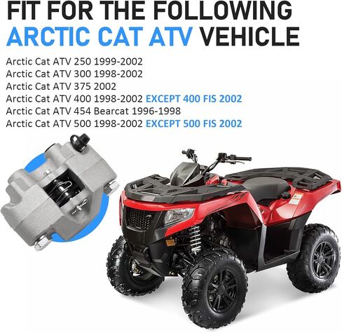 M MATI Front Left or Rear Right Brake Caliper with Pads for Arctic Cat ATV 250 300 375 400 454 500 0402-011 in Saudi Arabia
